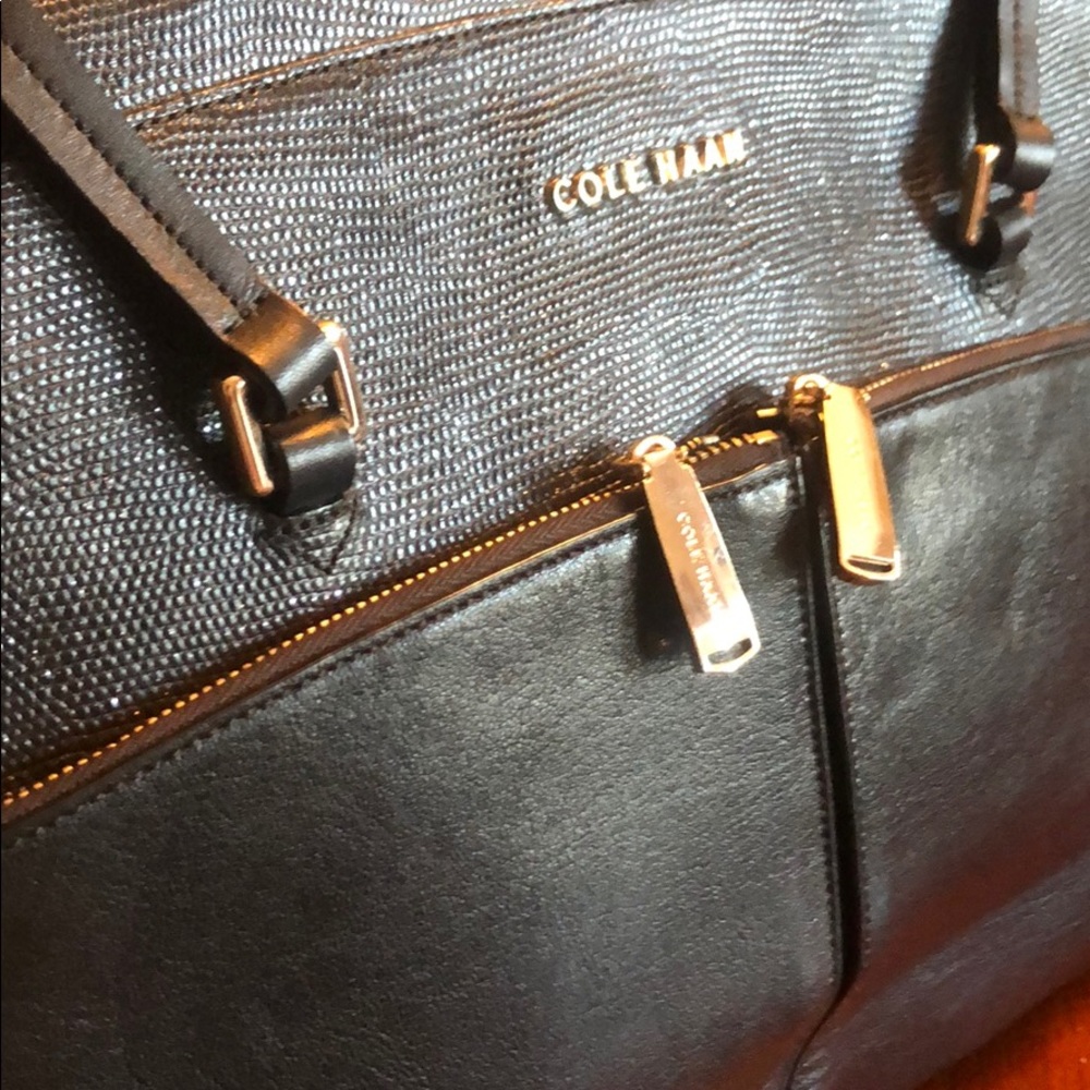 Cole Haan Black Leather Large Satchel